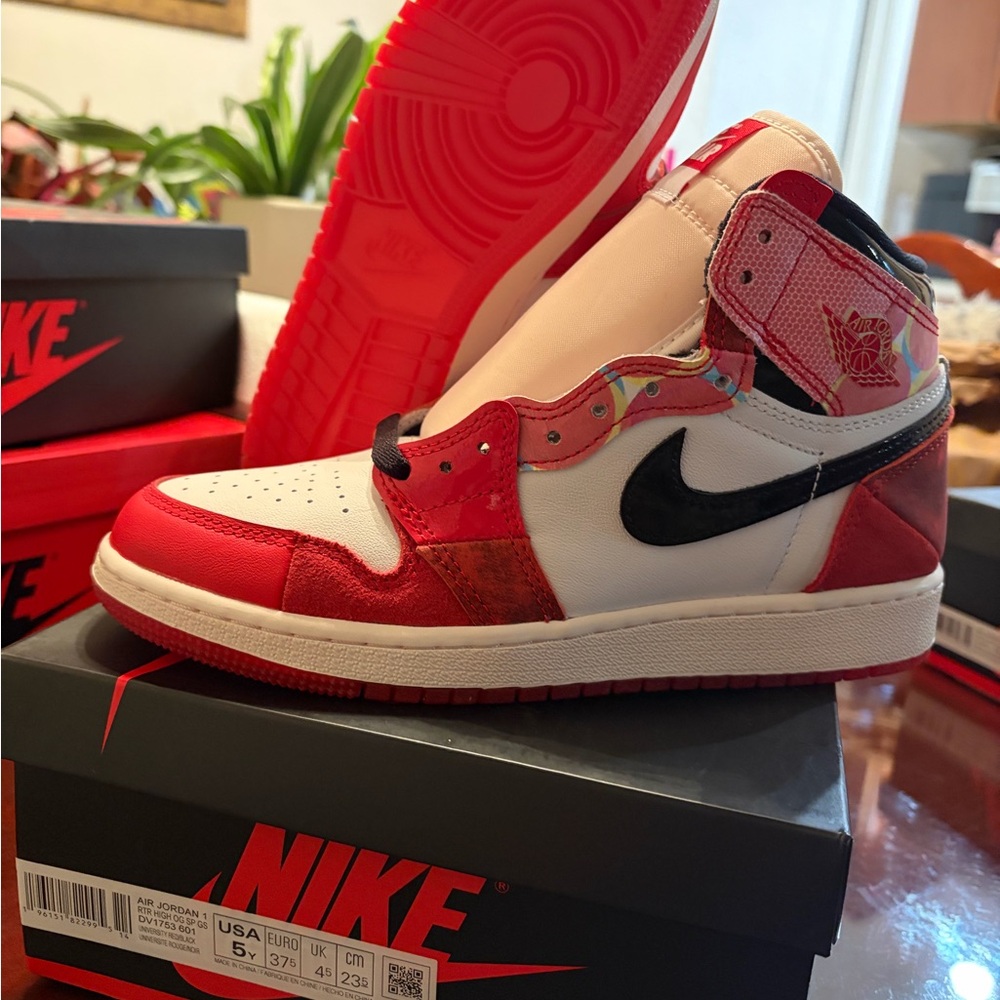 Nike Air Jordan 1 High OG Red and White Sneakers